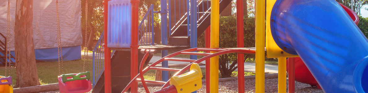 Colorful playground equipment